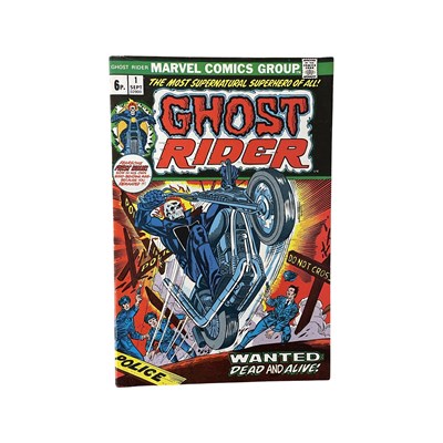 Lot 46 - A full run of 1973 Ghost Rider comic books by...