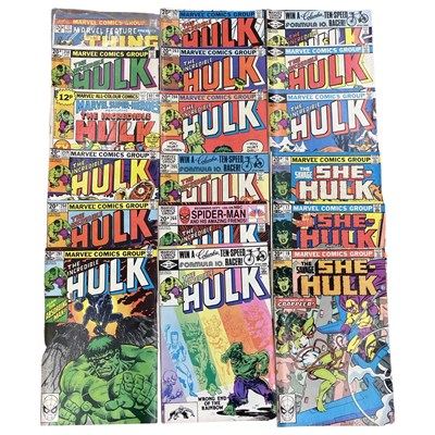 Lot 74 - A collection of 1980s Hulk comic books by...