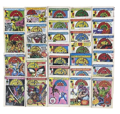 Lot 56 - A collection of 1980s Spider-Man and Hulk...