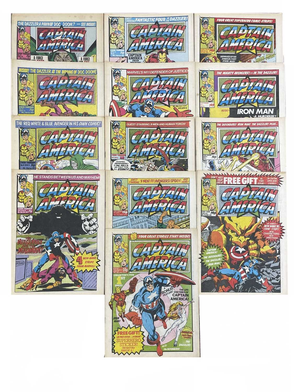 Lot 57 - A collection of 1979 Captain America comic...