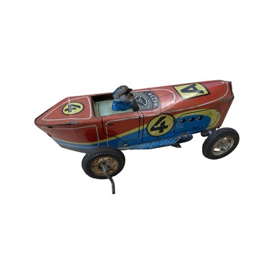 Lot 104 - A vintage Turkish tin Bugatti toy car by Blech....