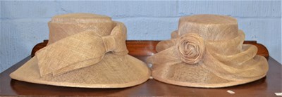 Lot 119 - Two lady's straw hats by Gina Bacconi,...