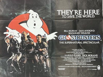 Lot 172 - A Ghostbusters quad poster, with some repair...