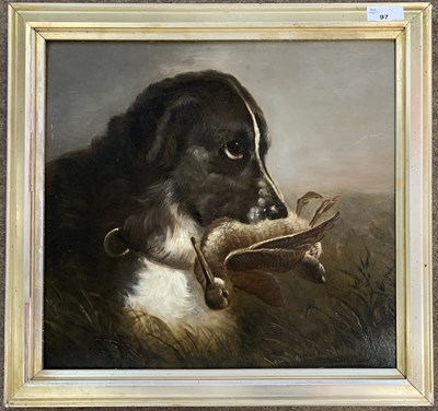 Lot 97 - British School, 20th century, Dog with a snipe,...