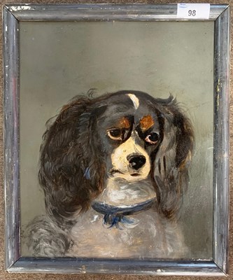 Lot 98 - British School, 20th century, Spaniel head...