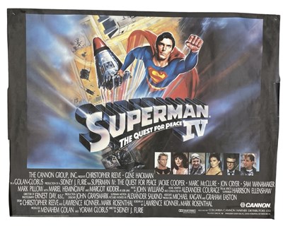 Lot 127 - A quad film poster for Superman IV: The Quest...