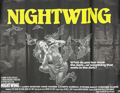 Lot 167 - A quad film poster for Nightwing (1979),...