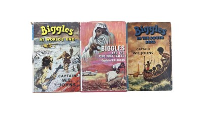 Lot 26 - A trio of hardback Biggles First Edition books...