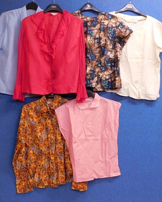 Lot 65 - Six mid 20th Century and later lady's blouses (6)